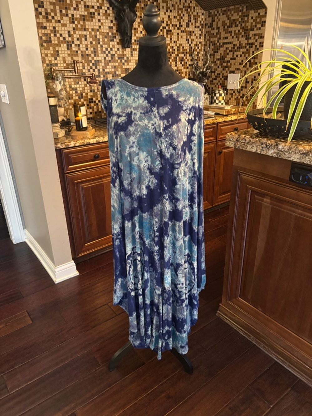 Women’s Navy & Light Blue Tie-Dye Jumpsuit Romper